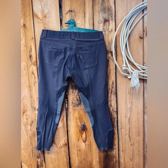 Elation Platinum Riding Breeches Deep Grey/Purple Size 34R - Picture 8 of 8